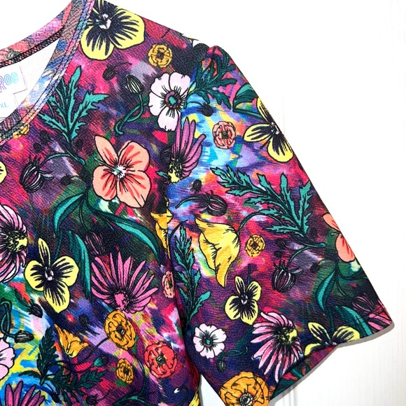 LuLaRoe Amelia Bright Floral dress, extra large spring cottage core fairy - Picture 10 of 10